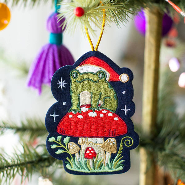 Frog Mushroom Ornament