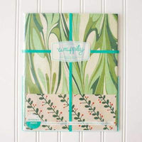 Marbled / Mistletoe • Double-sided Eco Wrapping Paper •Holiday