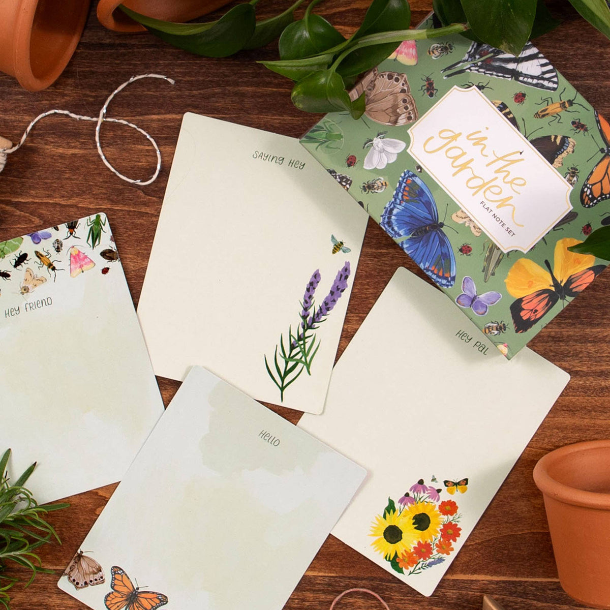 In The Garden Flat Note Set