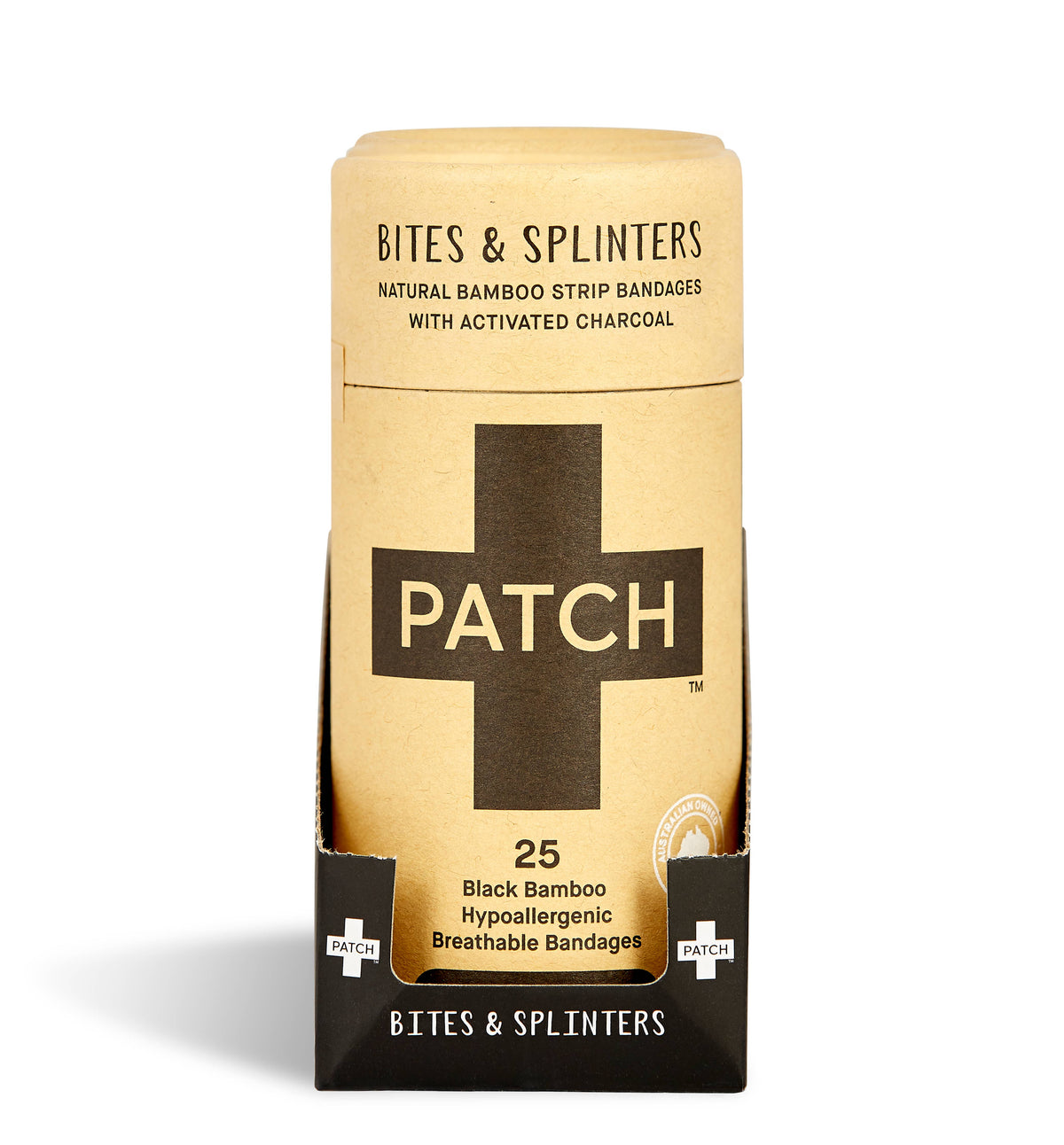 PATCH Adhesive Bandages Activated Charcoal - Tube of 25