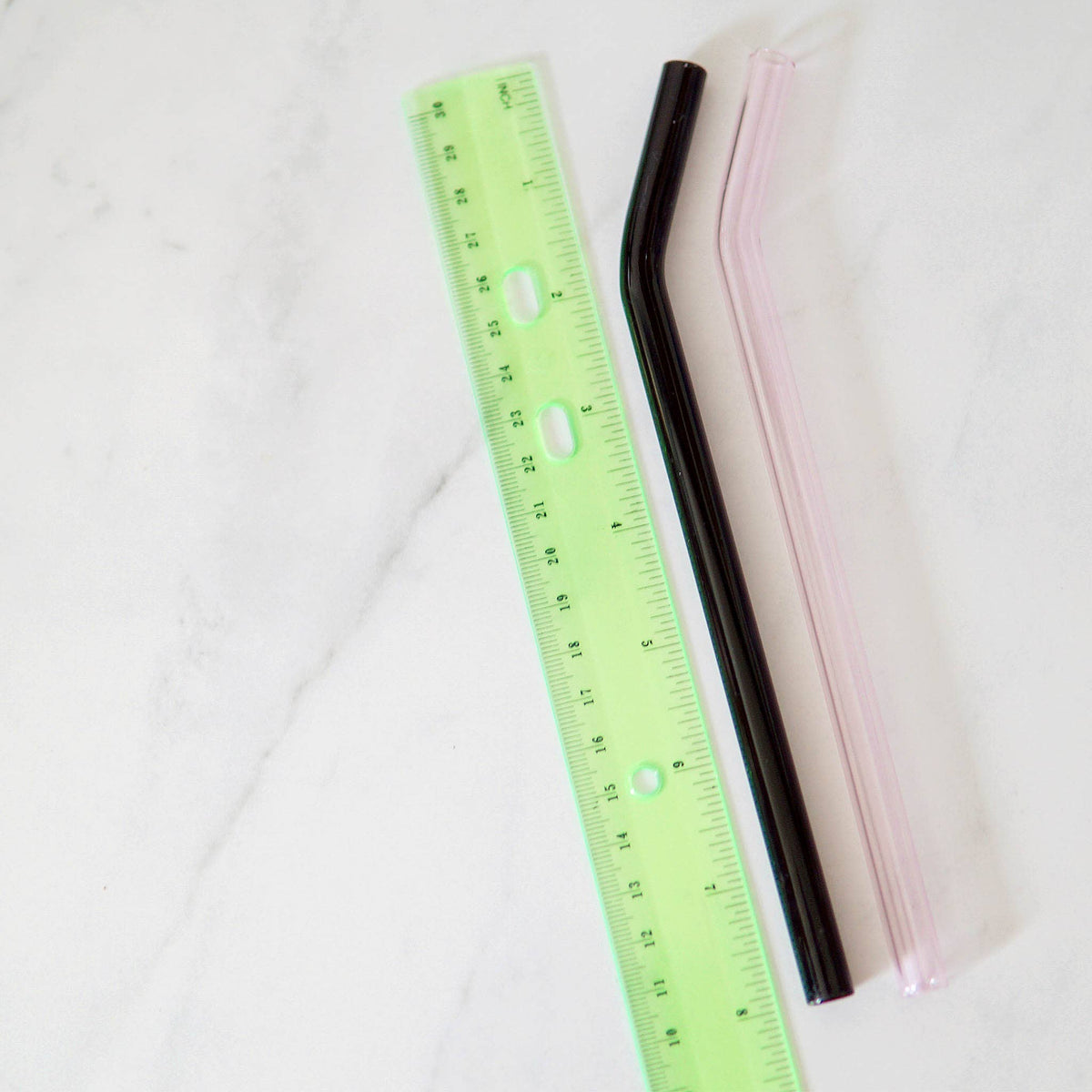 Amber Bent Glass Straw