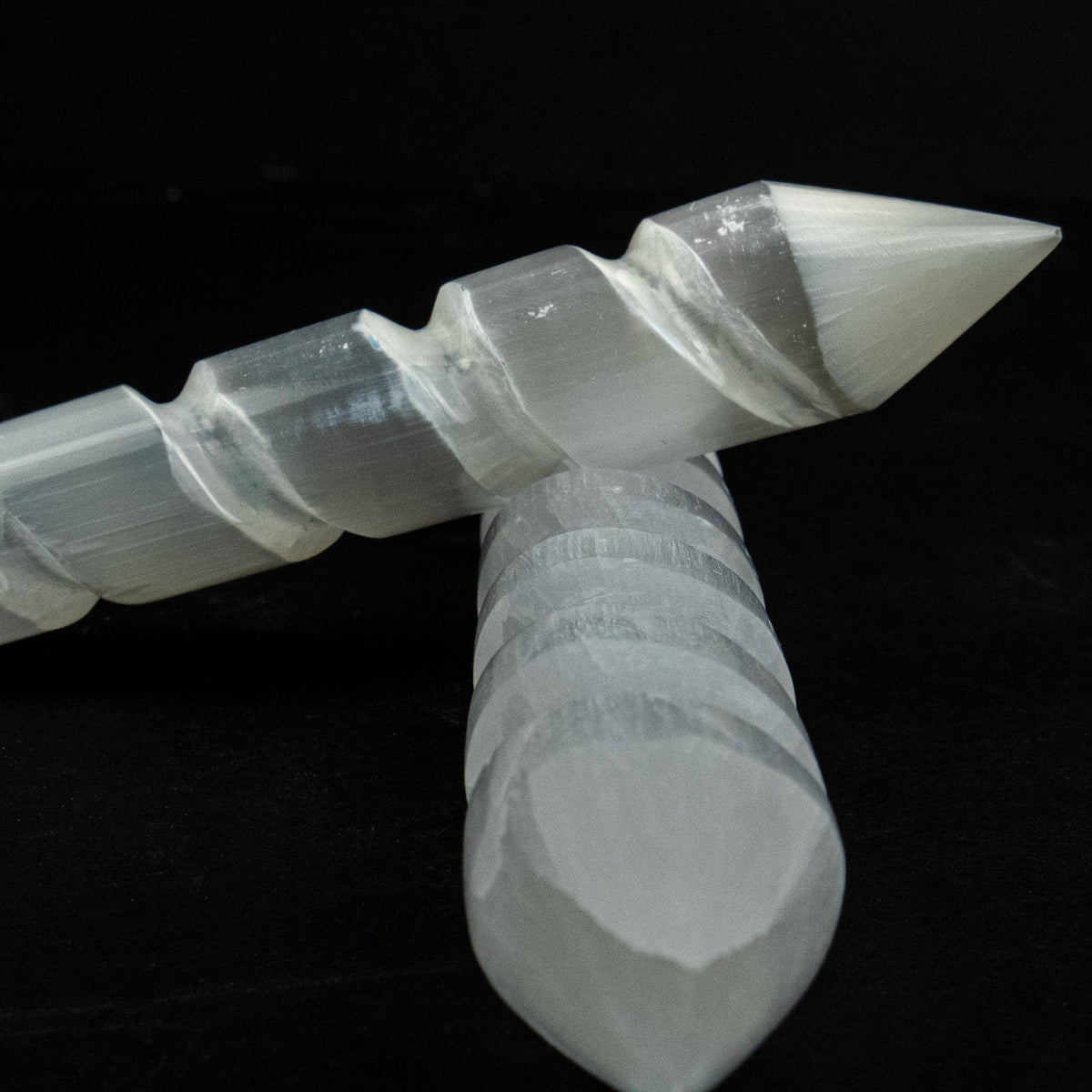 *Selenite Wand Spiral Single & Double terminated | "Wizard"