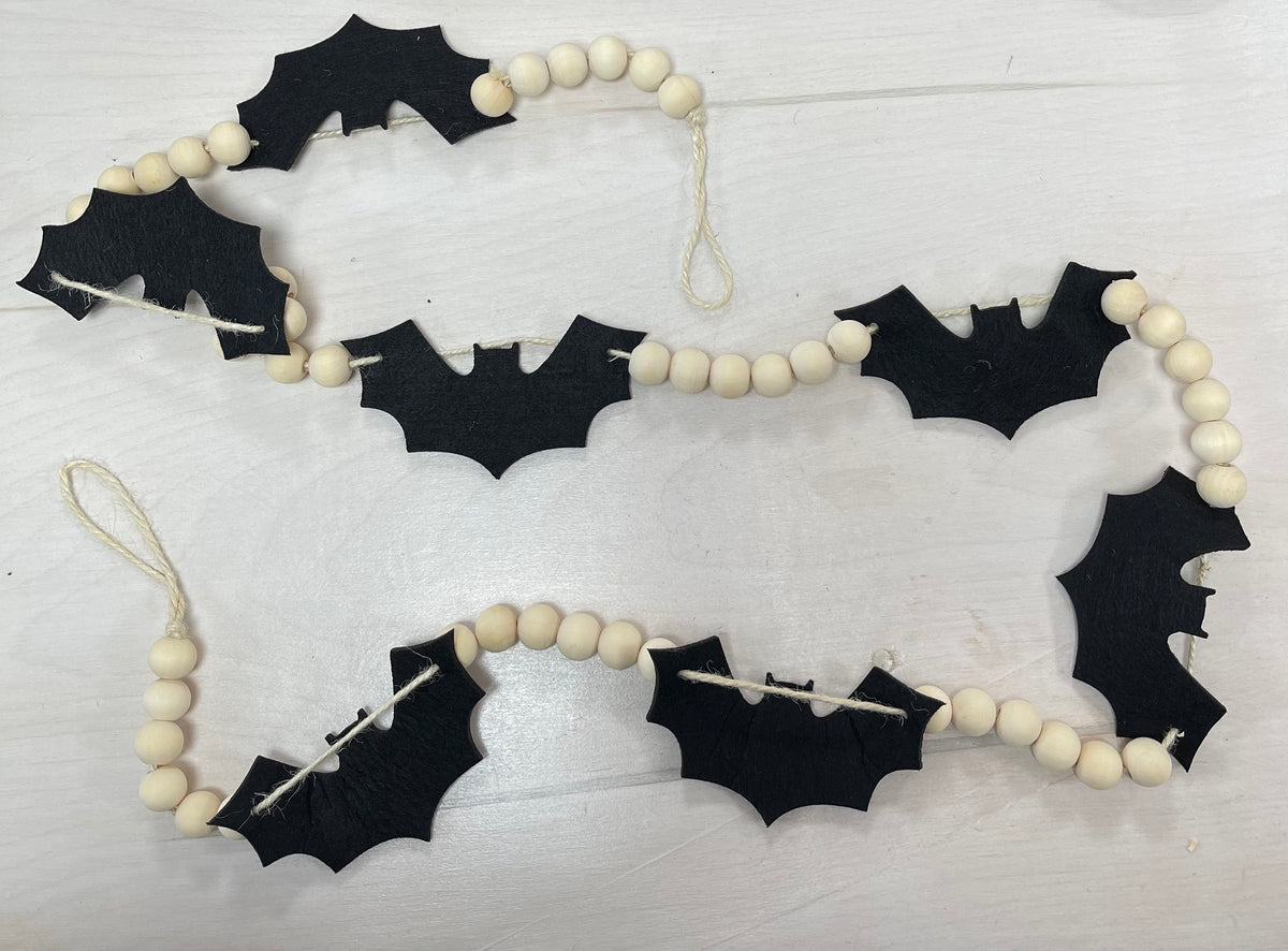 Felt & Wood Bat Garland