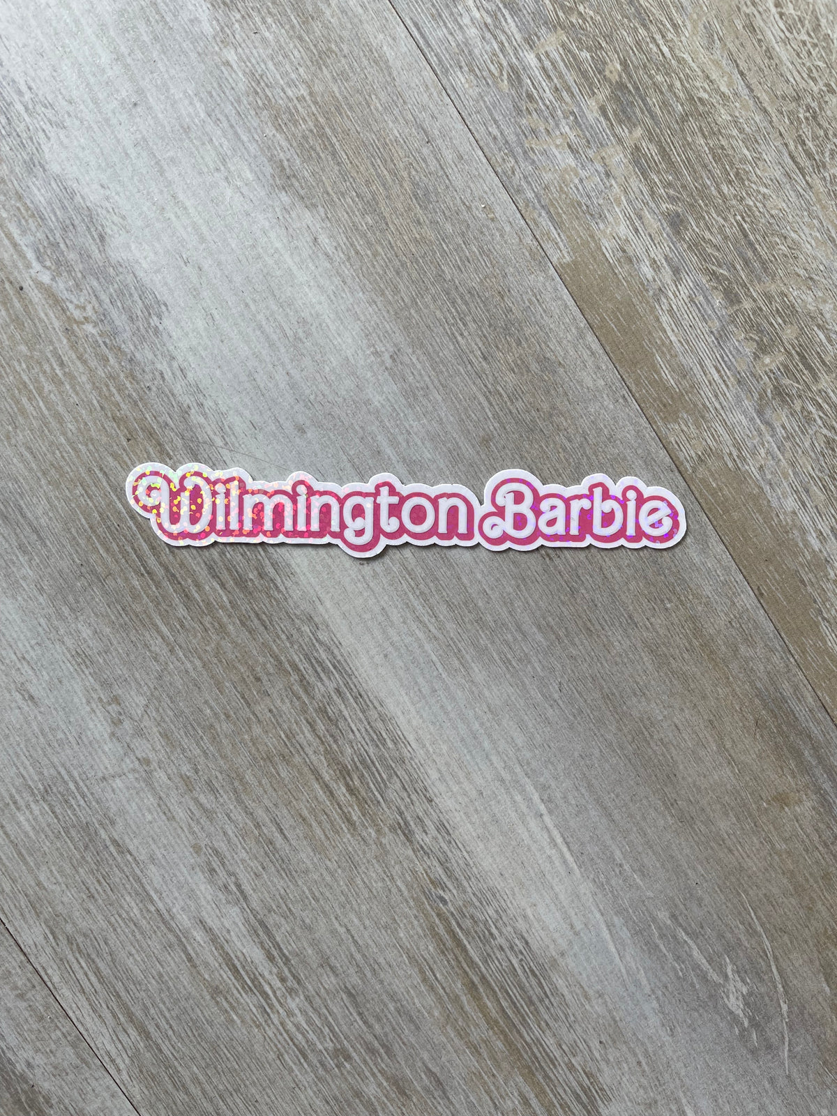 Barbie Styled Holographic Vinyl Sticker