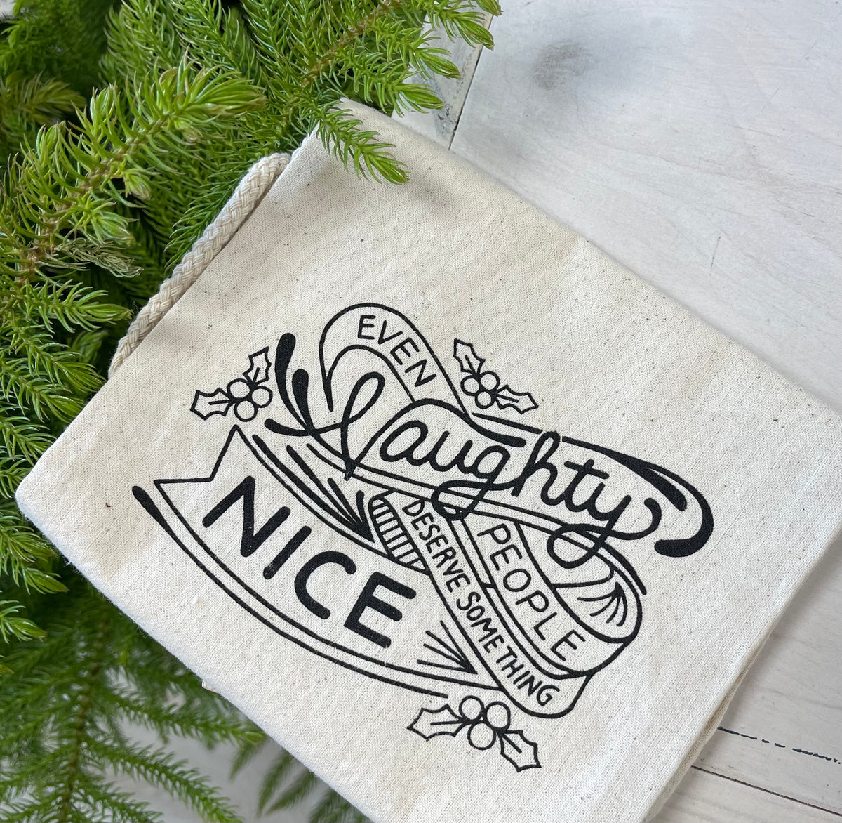 Naughty/Nice Wine Bag
