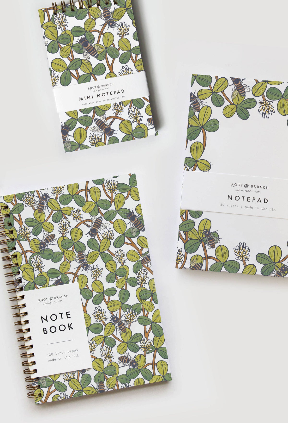 White Clover Spiral Bound Notebook