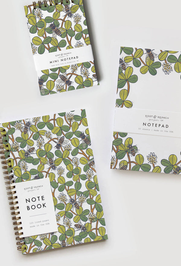 White Clover Spiral Bound Notebook