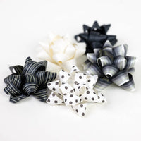 Eco Gift Bows • Artisanal Natural Cotton • Black & White Mix