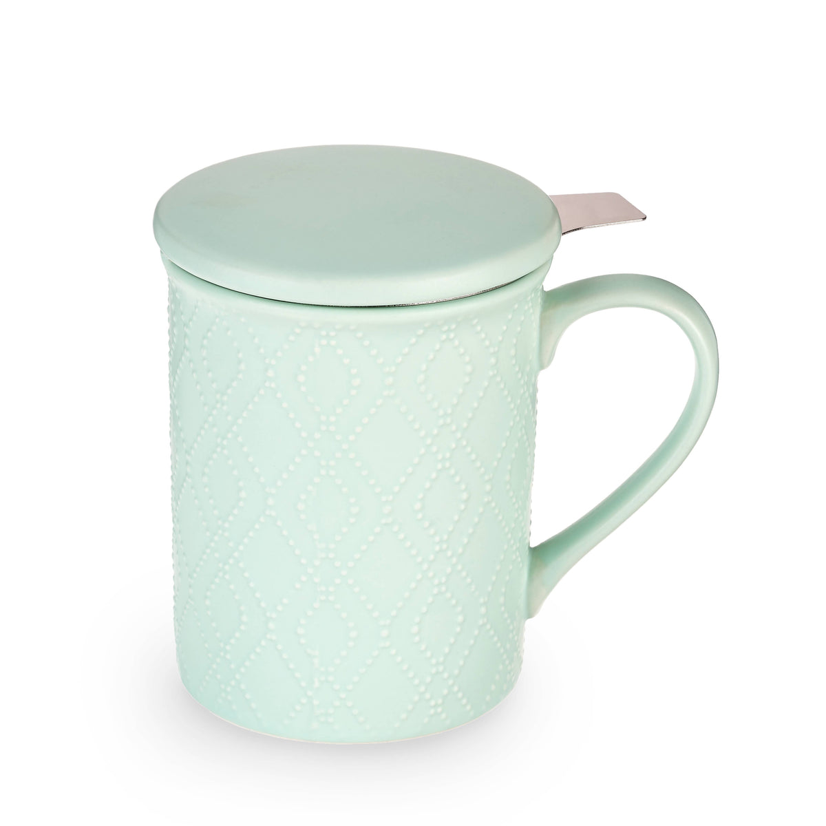 Annette™ Souk Mint Ceramic Tea Mug & Infuser by Pinky Up®