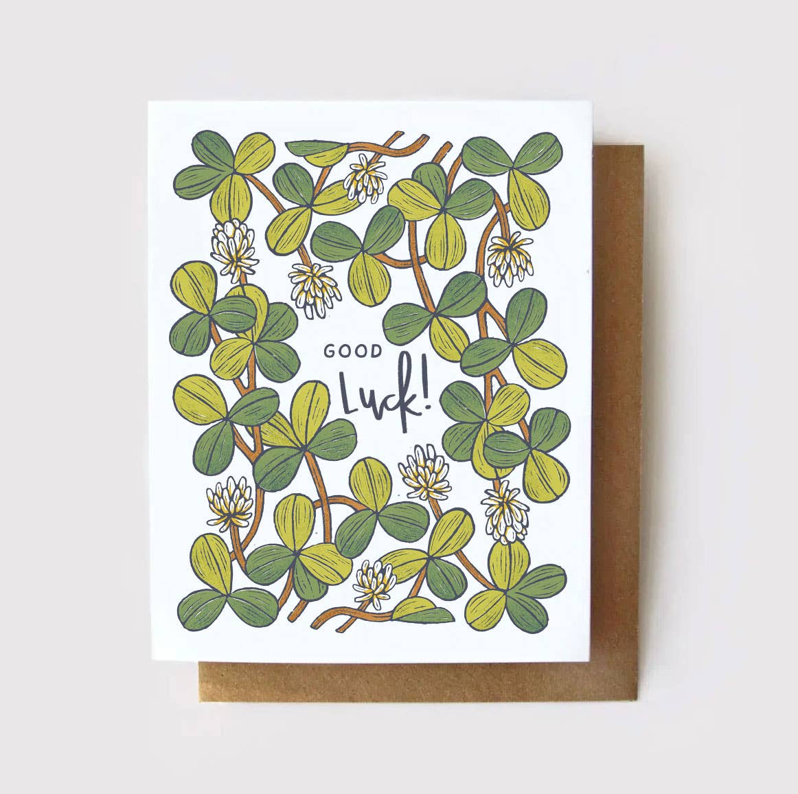 Good Luck! - Four Leaf Clover Card