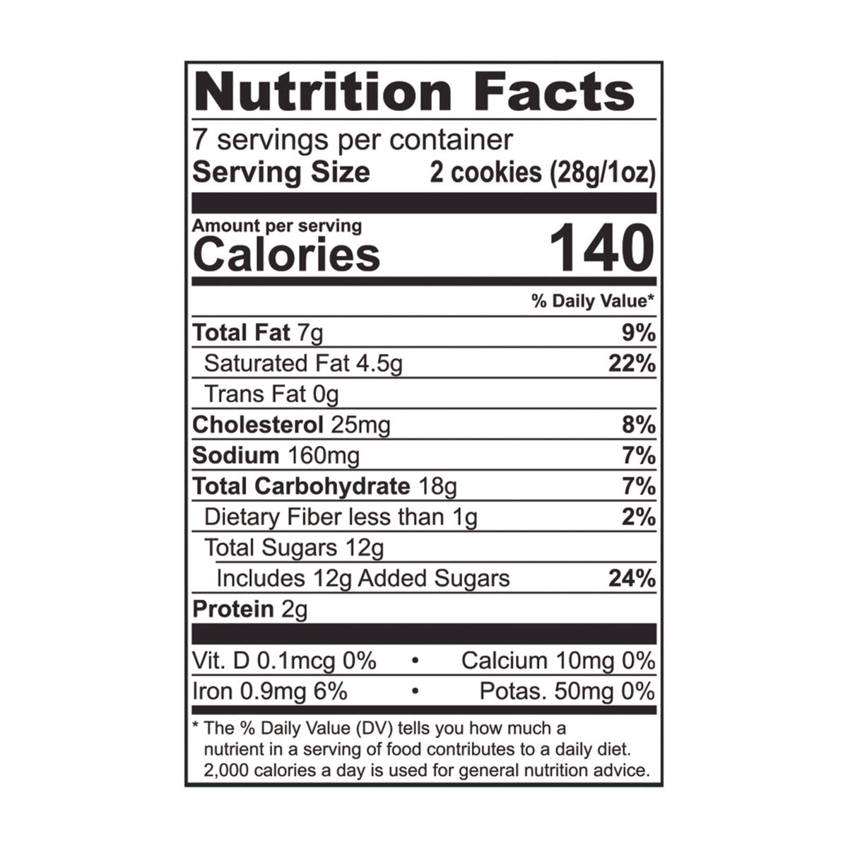 12ct - 7oz Chocolate Chip Cookies