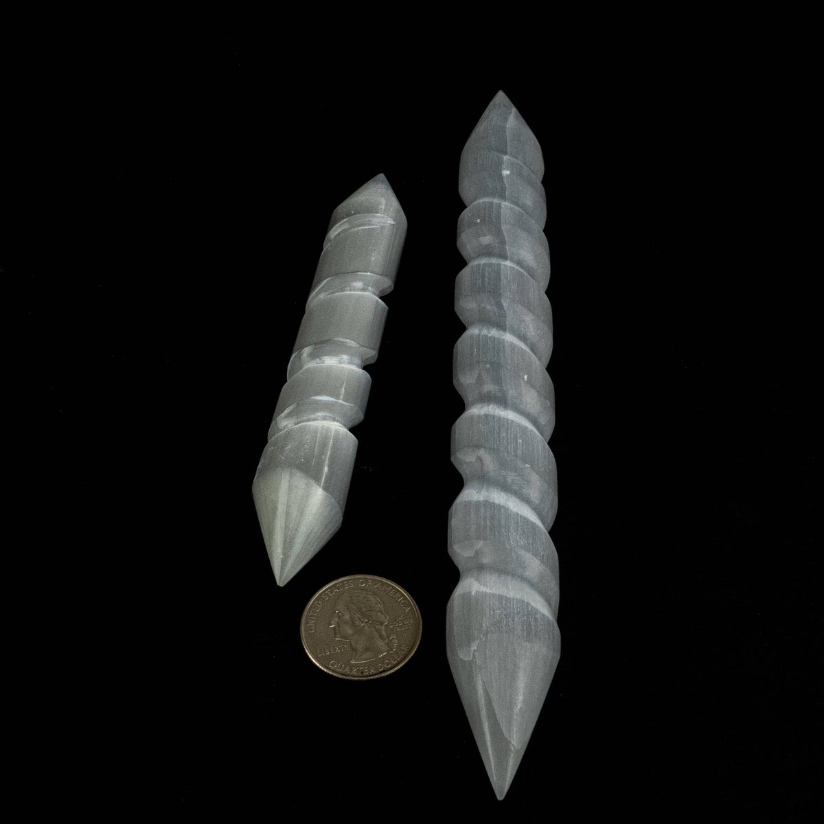 *Selenite Wand Spiral Single & Double terminated | "Wizard"