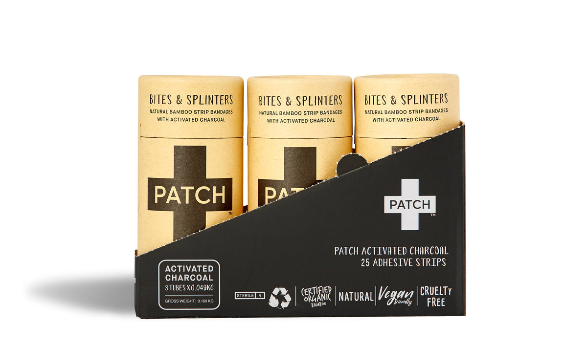 PATCH Adhesive Bandages Activated Charcoal - Tube of 25