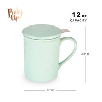 Annette™ Souk Mint Ceramic Tea Mug & Infuser by Pinky Up®