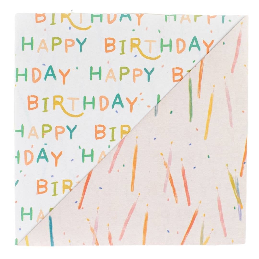 Candles / Happy Birthday  • Double-Sided Eco Wrapping Paper