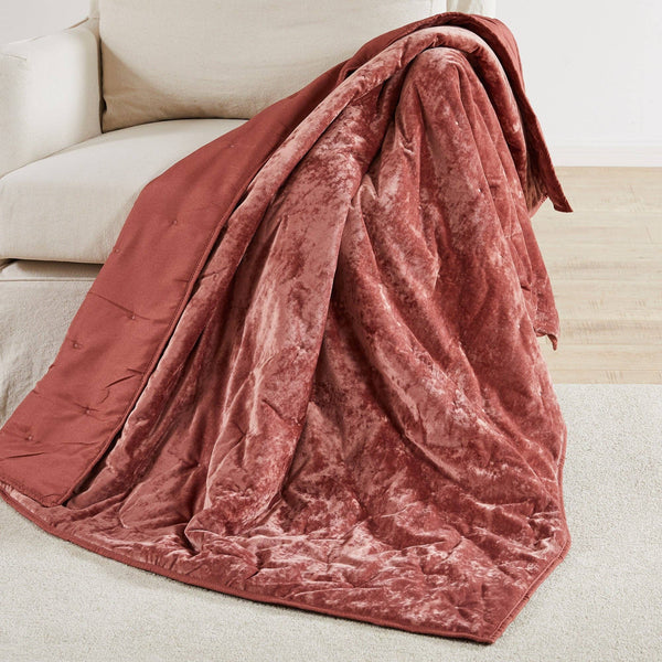 BH Abruzzi Velvet Spice Quilted Throw