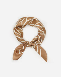 Agnes - Beige 100% Silk Scarf