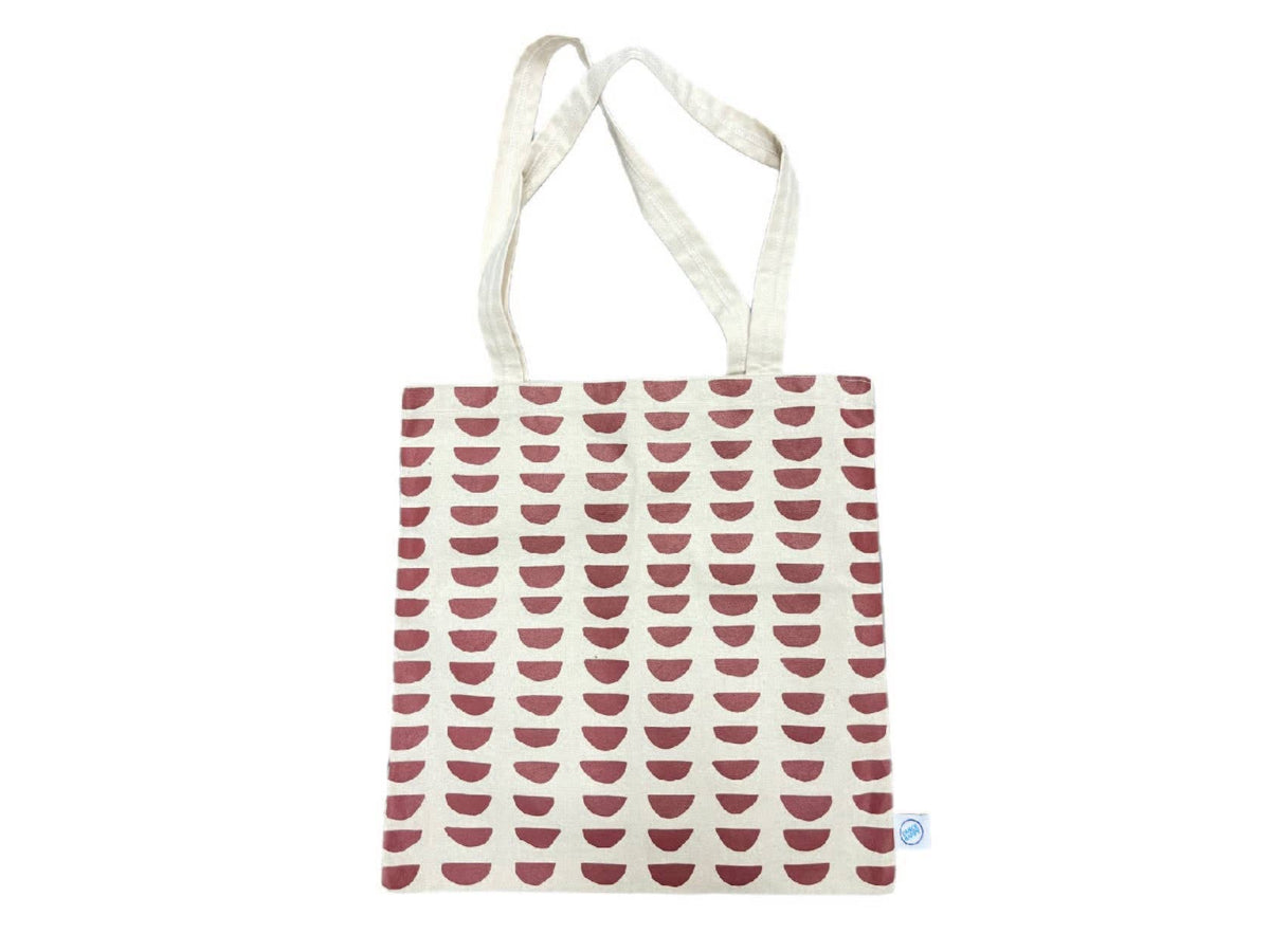Fair Trade flat tote (Half Moons) - Spiced Apple