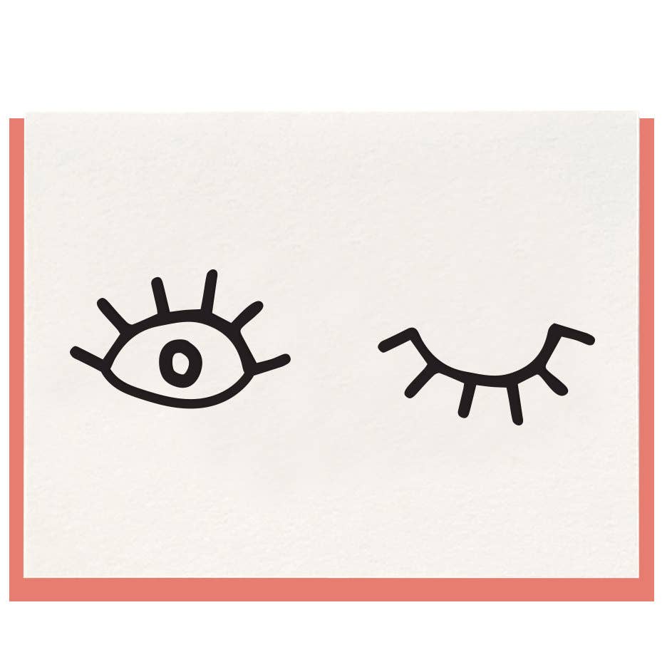 Wink - Letterpress Card