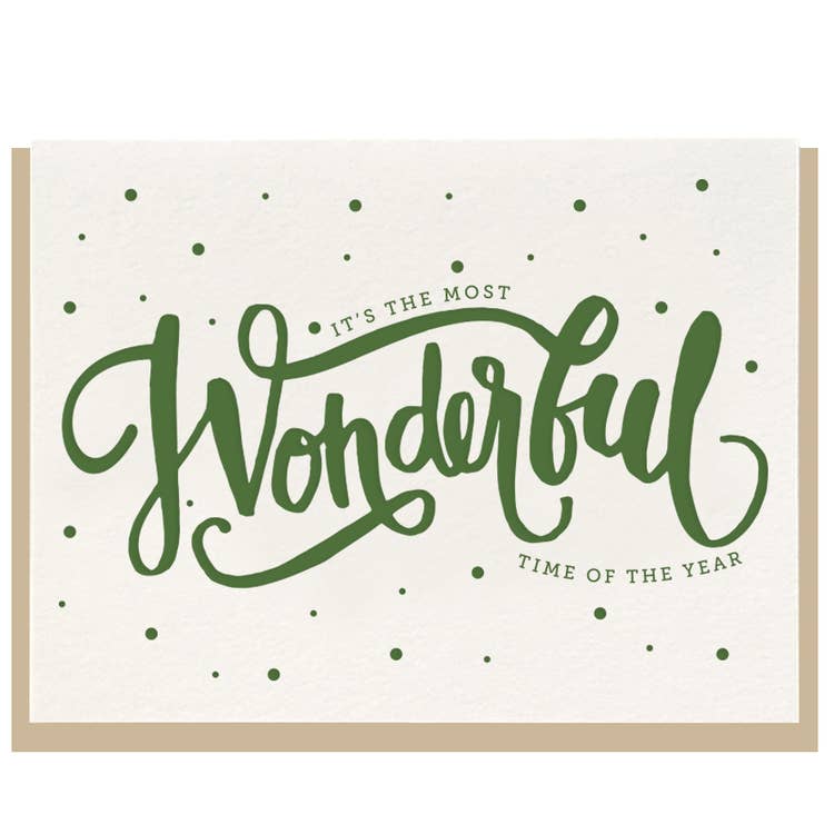 Wonderful - Letterpress Card