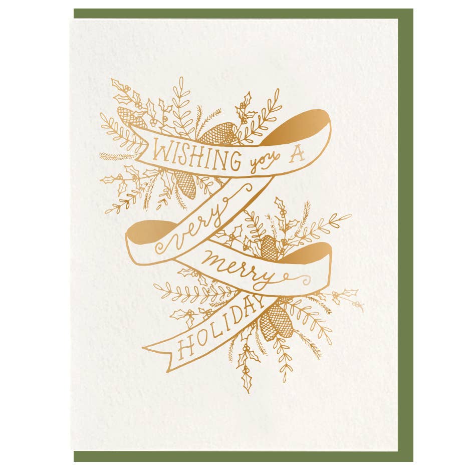 Holiday Ribbon - Foil Card