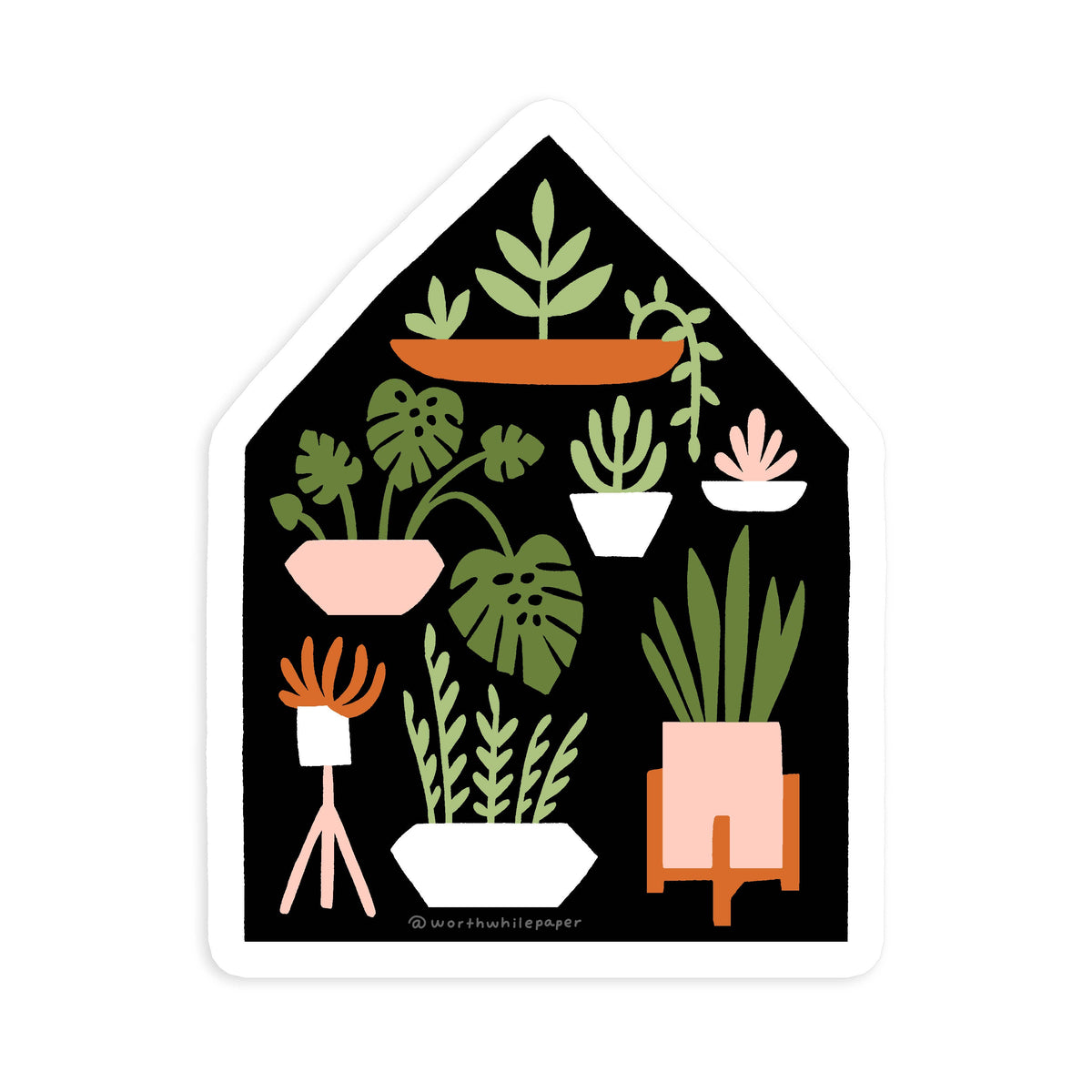 Houseplants Die Cut Sticker