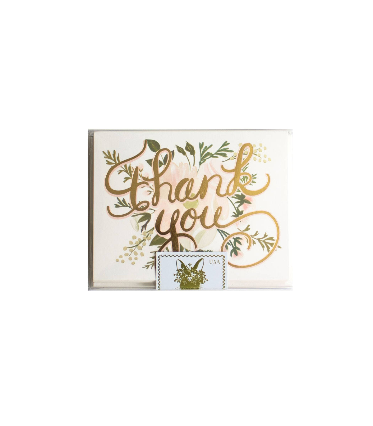 Soft Floral (Gold) Thank you script Boxed Set