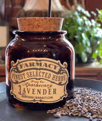 Vintage Herbal Apothecary Jar with Lavender