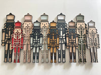 Wood Nutcracker: 10" / Black / Blush Pink