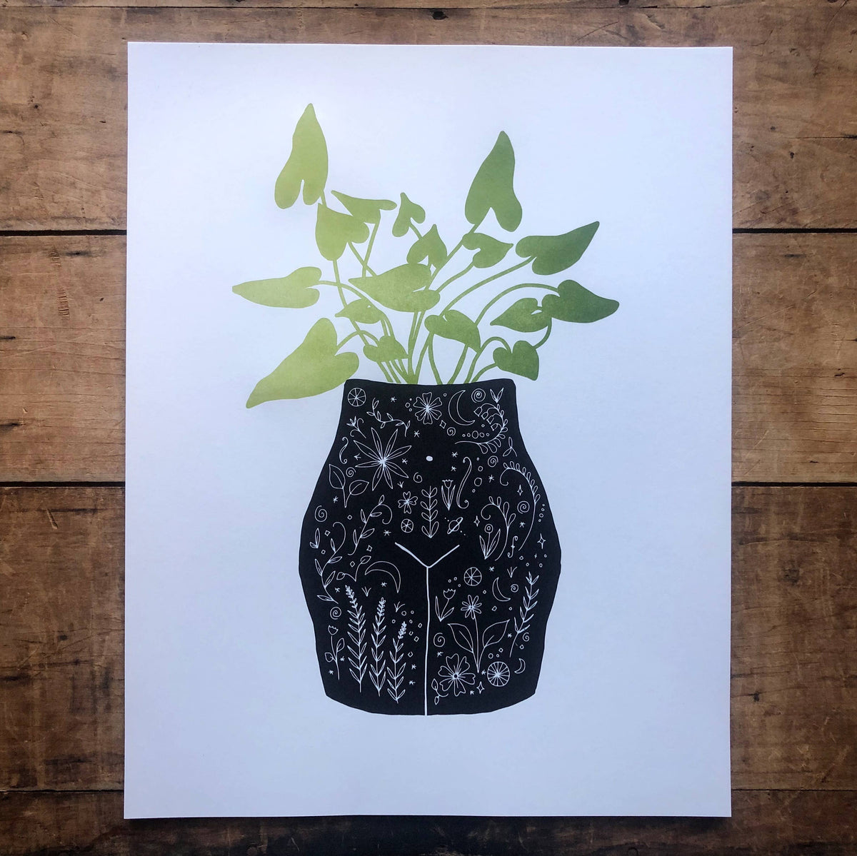 11" x 14" Women's Waist with Plants Print