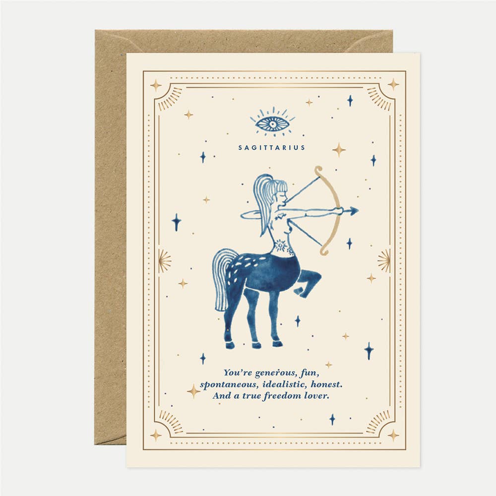 Greeting cards - Gold Sagittarius