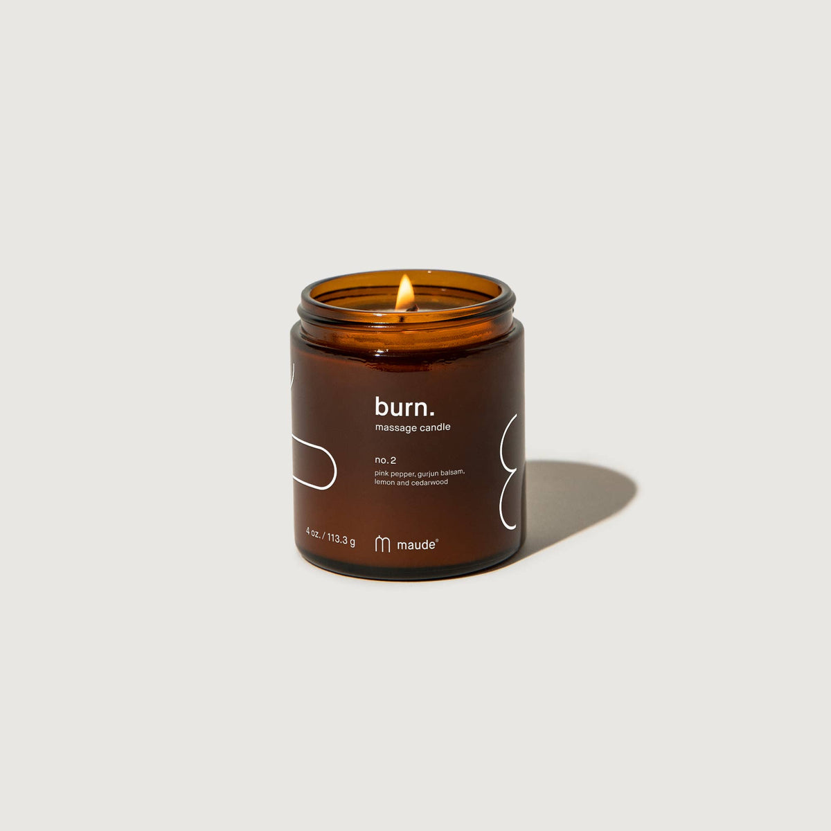 Skin-softening Massage Candle #2 - Pink Pepper, Gurjun Basalm, Lemon & Cedarwood
