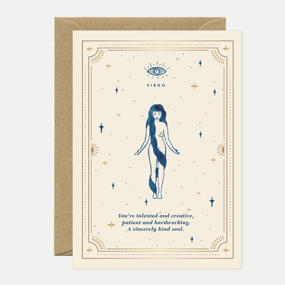 Greeting cards - Gold Virgo