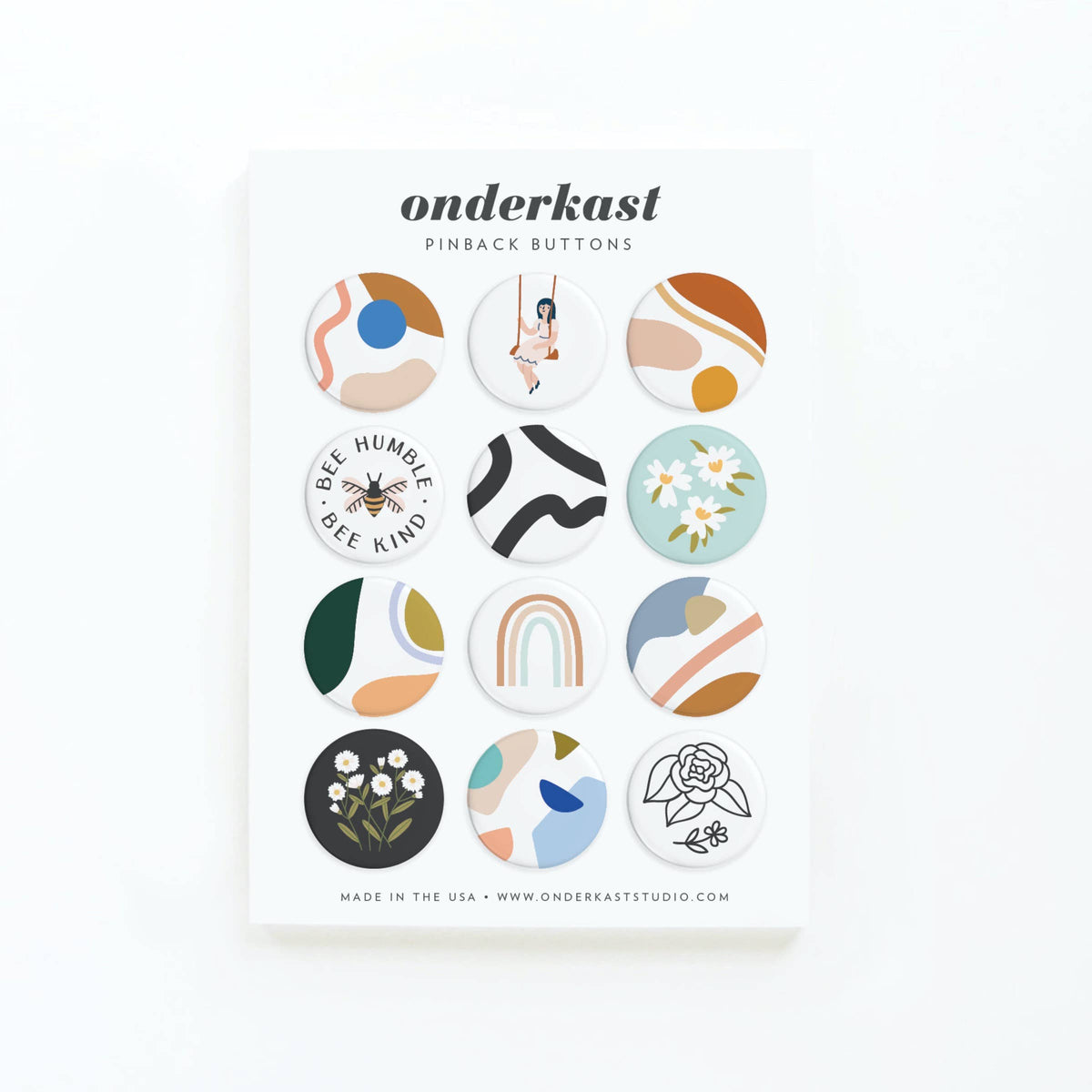 Soft & Sweet Pinback Button Set of 12