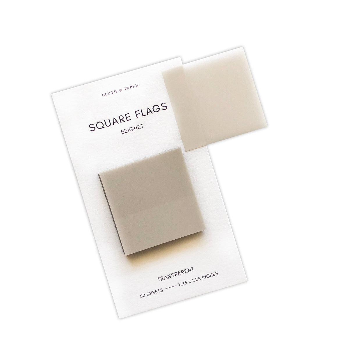 Square Transparent Page Flags | Beignet