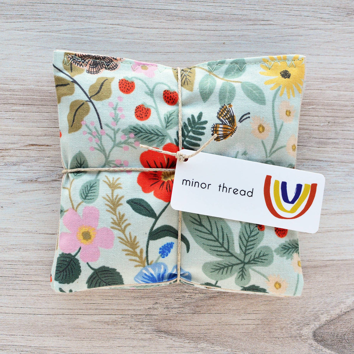 Organic Lavender Sachet Bundle in Mint Strawberry Fields