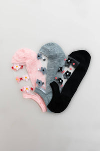 Spring Thing Floral Mesh Socks