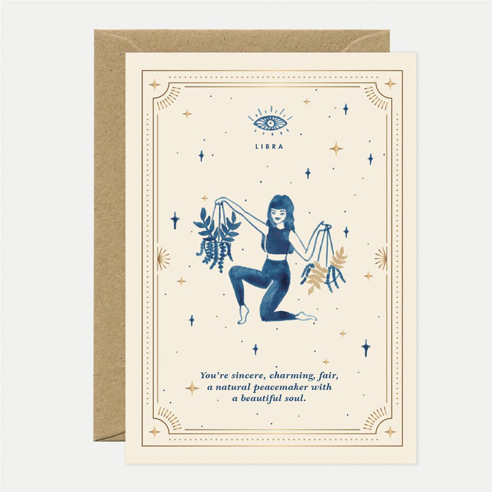 Greeting cards - Gold Libra