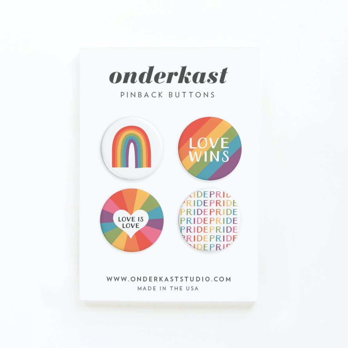 Pride Pinback Button Set of 4