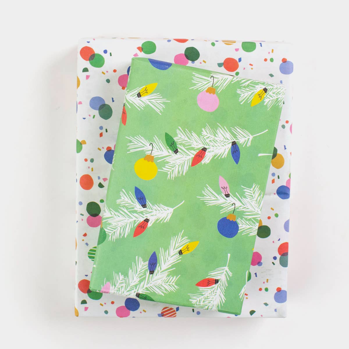 Boughs / Twinkled • Double-sided Eco Wrapping Paper • Holiday