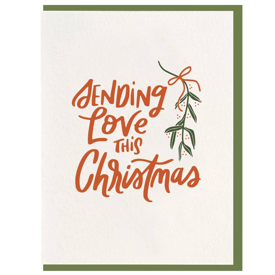 Send Love Xmas - Letterpress Card