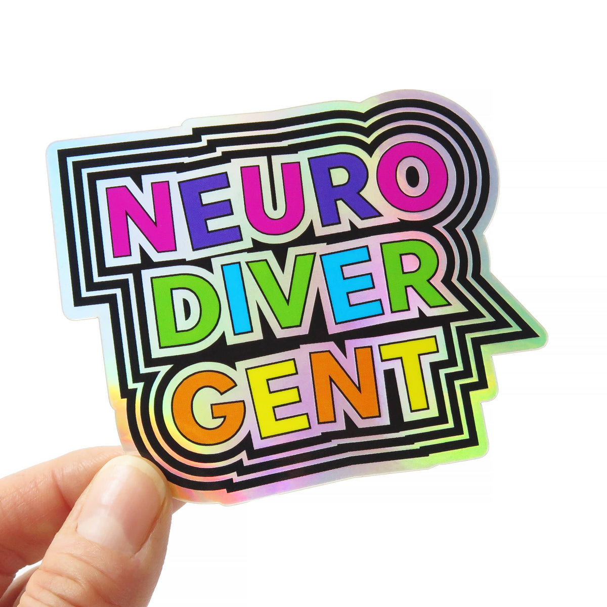 NEURODIVERGENT Holographic Sticker