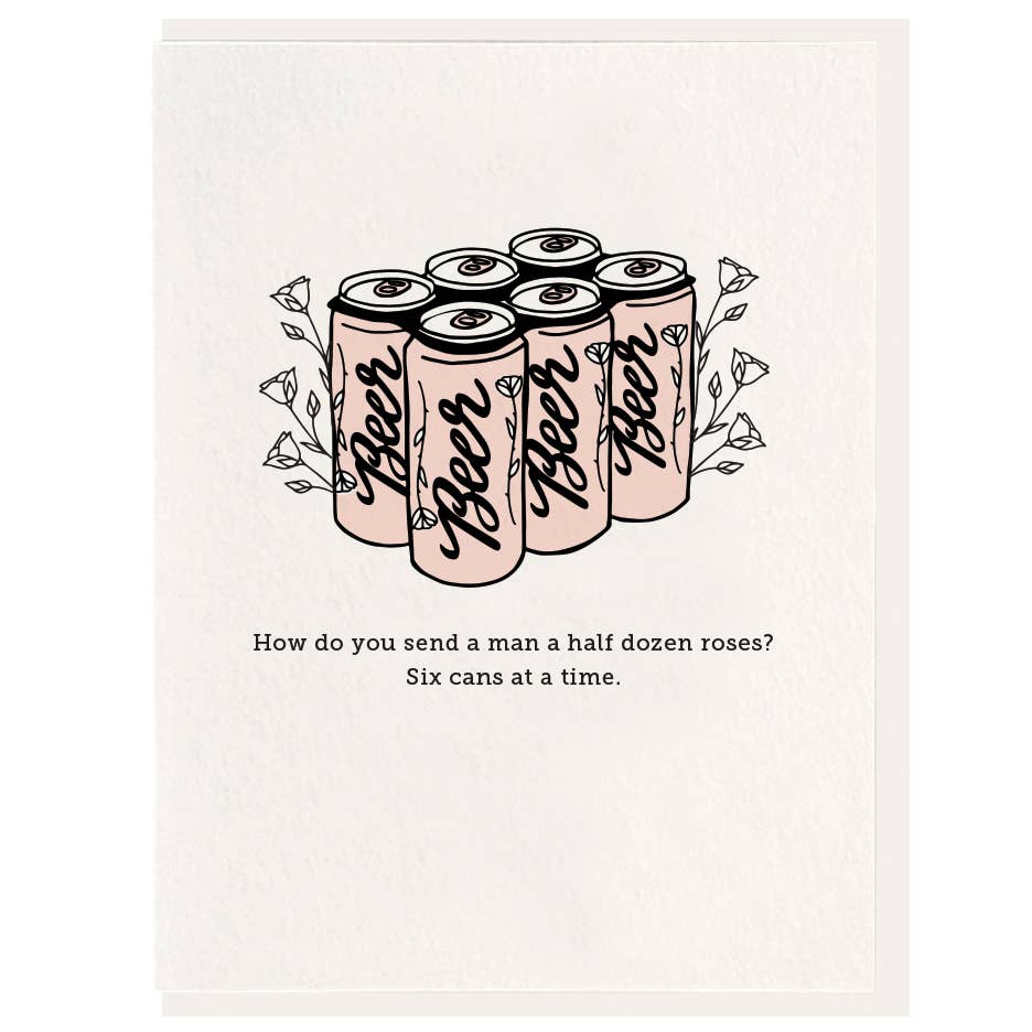 Man Roses - Letterpress Card