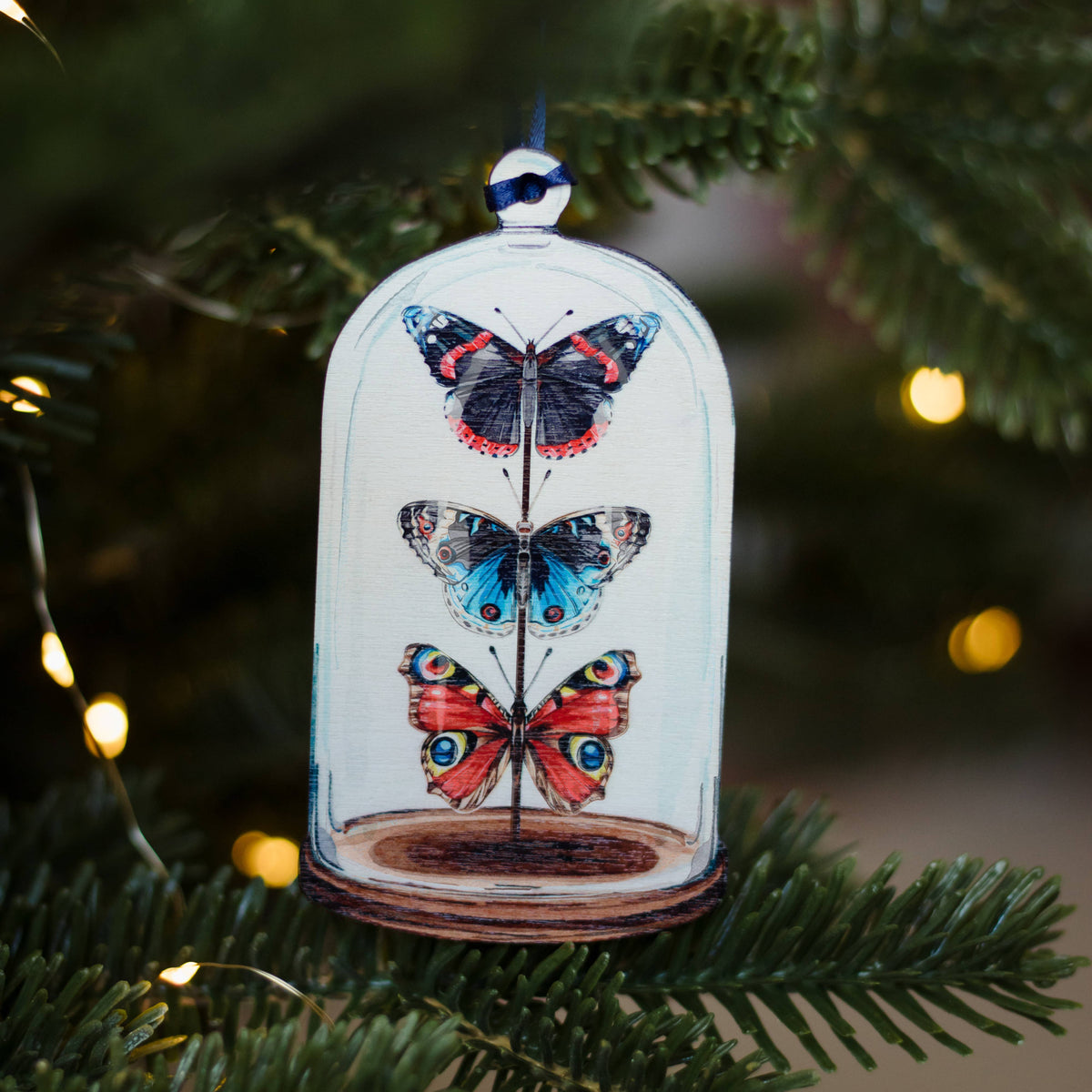 Bell Jar Sustainable Wooden Watercolour Christmas Decoration
