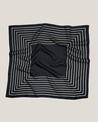 Agnes - Black 100% Silk Scarf