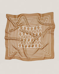 Agnes - Beige 100% Silk Scarf