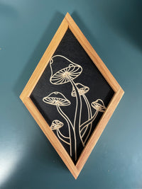 Mushroom Wood Wall Hanging