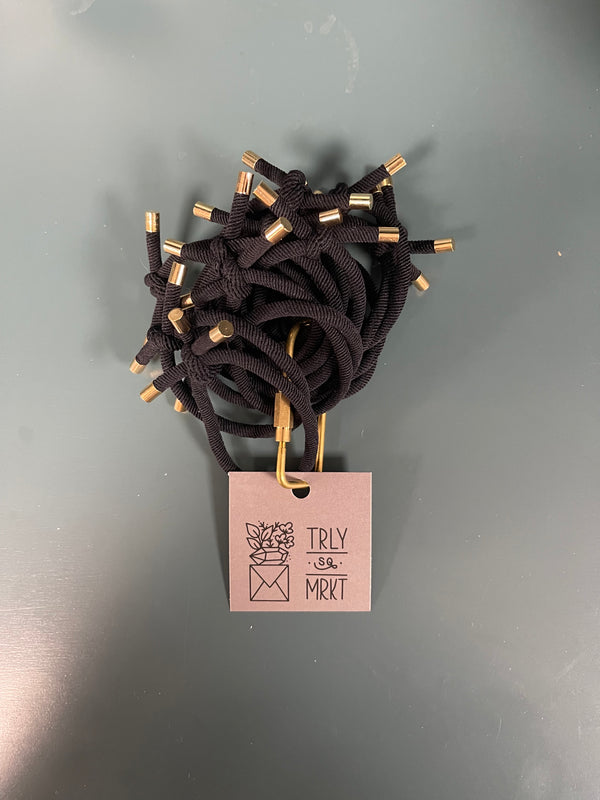 Limited Edition Hair Elastic Set with Brass Holder