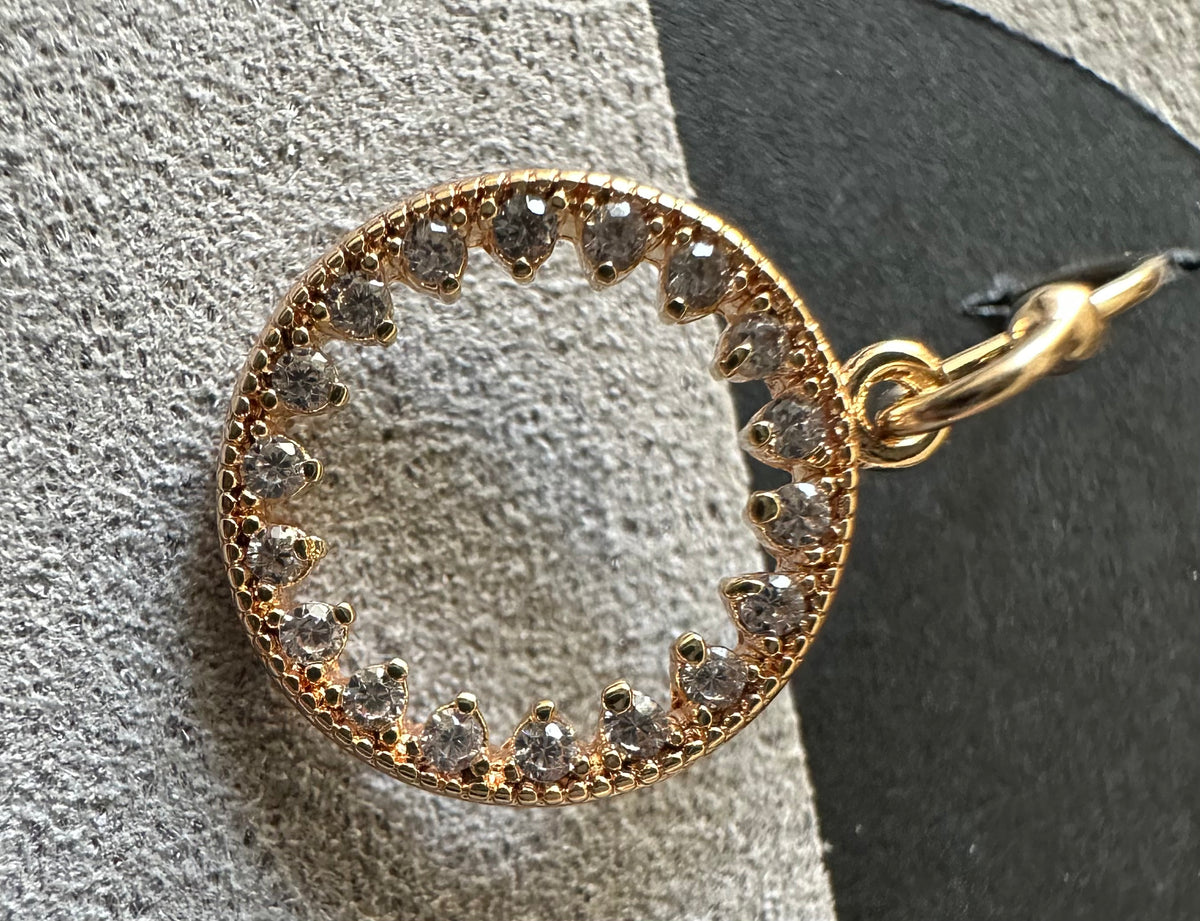 Rhoda - Vintage Style Milgrain Edge CZ Halo Earrings