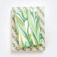 Marbled / Mistletoe • Double-sided Eco Wrapping Paper •Holiday